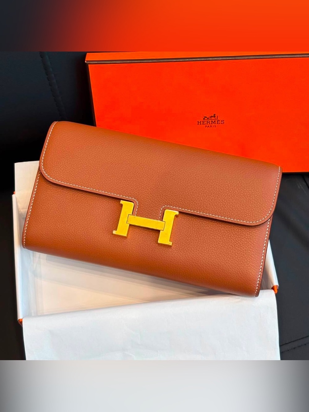 Hermes Constance To Go - Gold Evercolor with Gold Hardware - Brand New in Box
